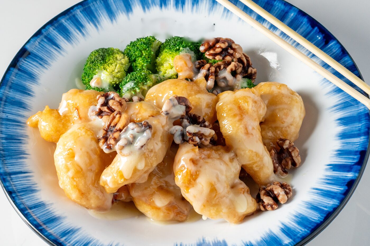Honey Walnut Shrimp with candied walnuts - East Moon Instagram
